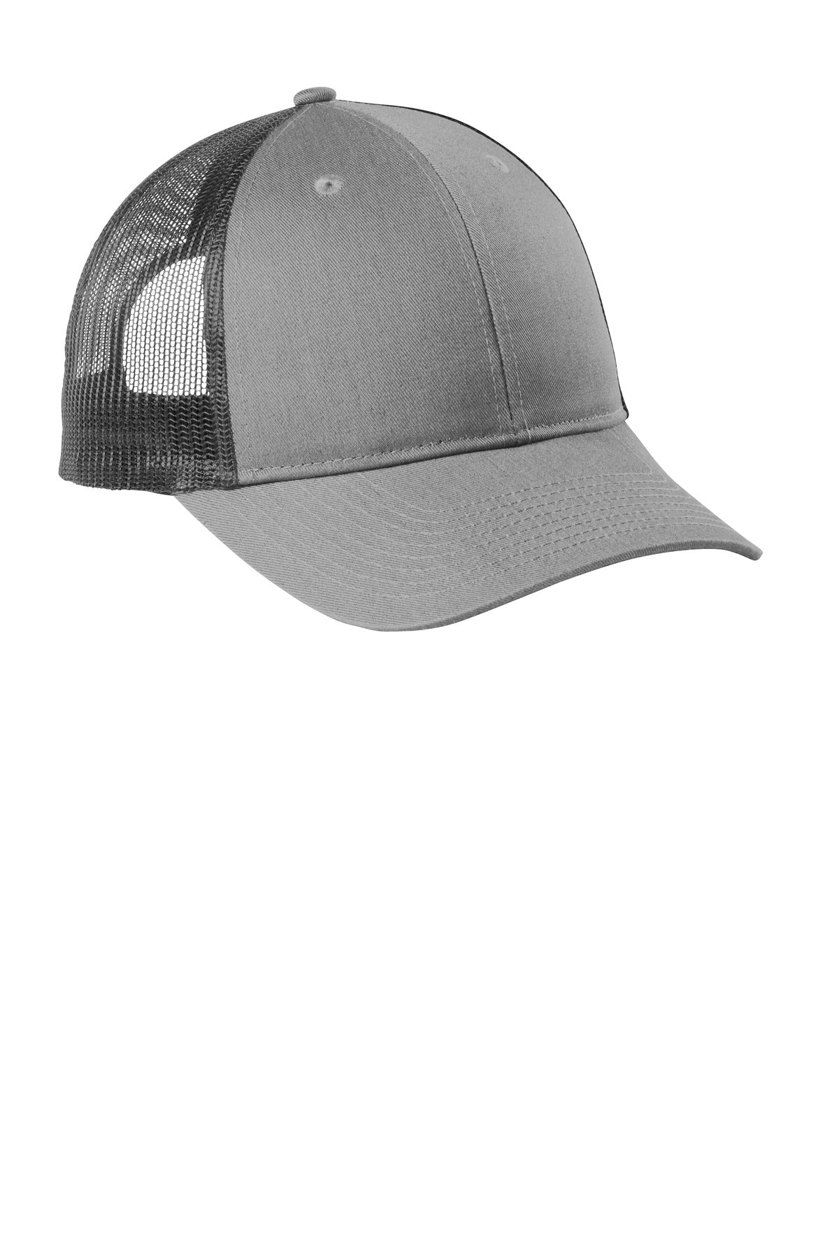 Custom Embroidered Port Authority Caps in Heather Grey/ Grey Steel