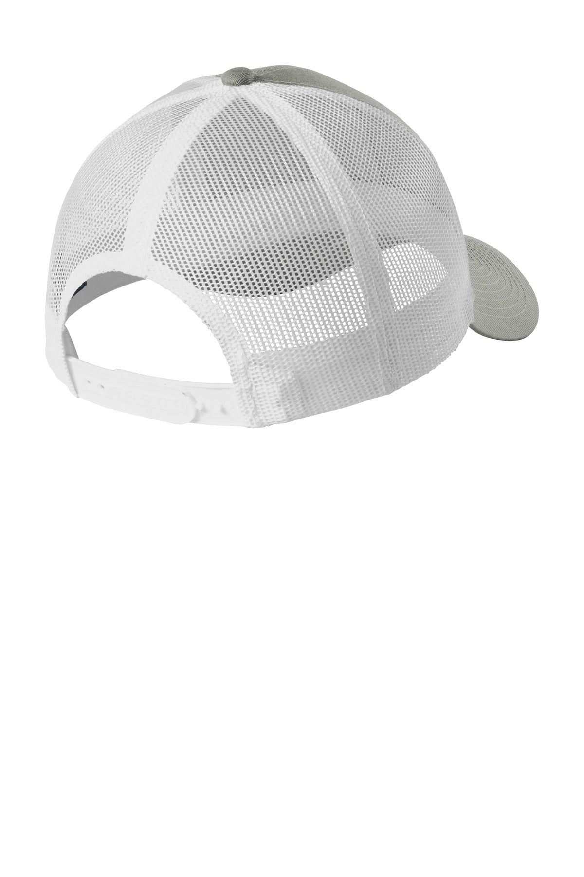 Custom Embroidered Port Authority Caps in Heather Grey/ White