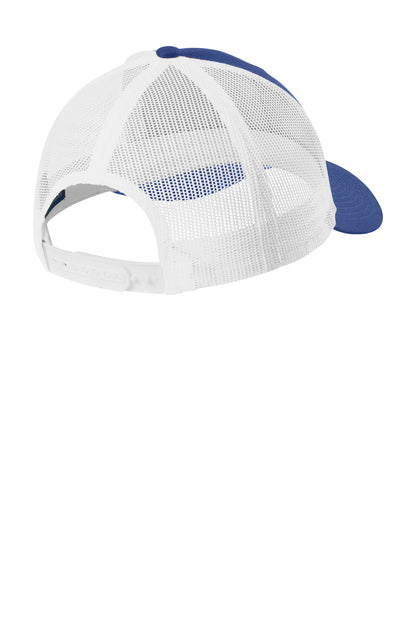 Custom Embroidered Port Authority Caps in Patriot Blue/ White