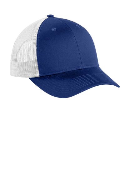 Custom Embroidered Port Authority Caps in Patriot Blue/ White