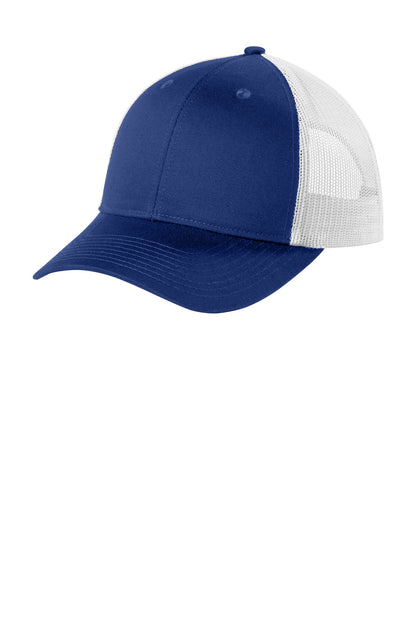 Custom Embroidered Port Authority Caps in Patriot Blue/ White