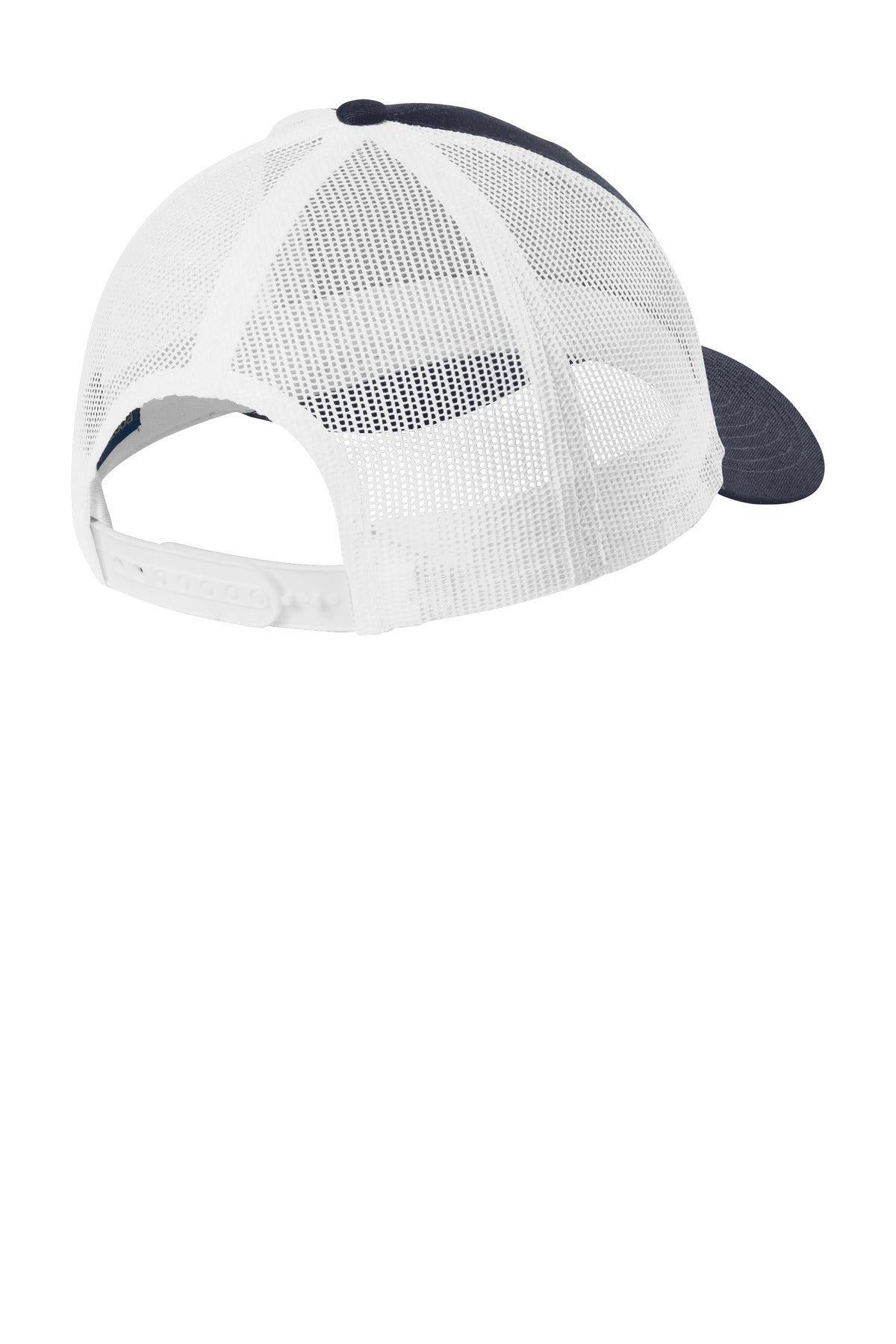 Custom Embroidered Port Authority Caps in Rich Navy/ White