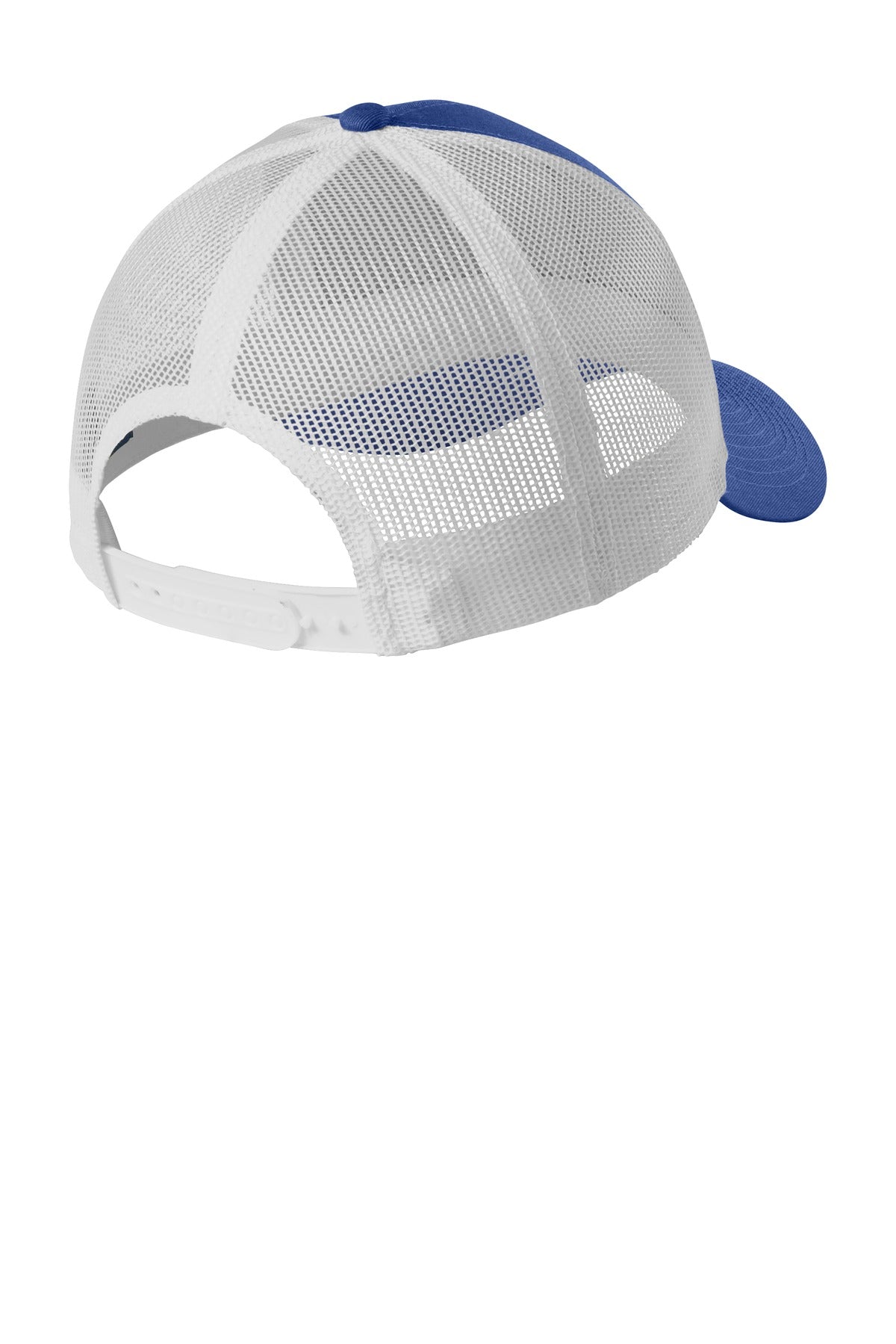 Custom Embroidered Port Authority Caps in True Blue Heather/ Silver Mist