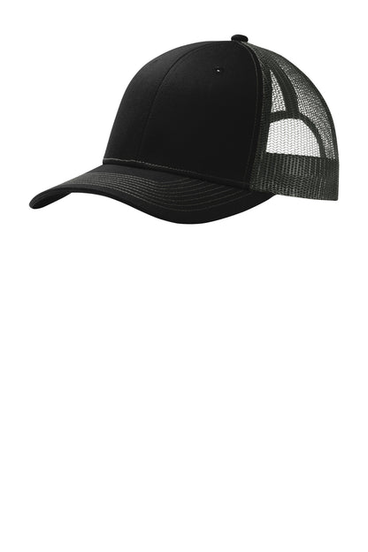 Custom Embroidered Port Authority Caps in Black/ Grey Steel