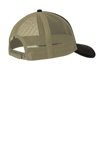 Custom Embroidered Port Authority Caps in Black/ Tan