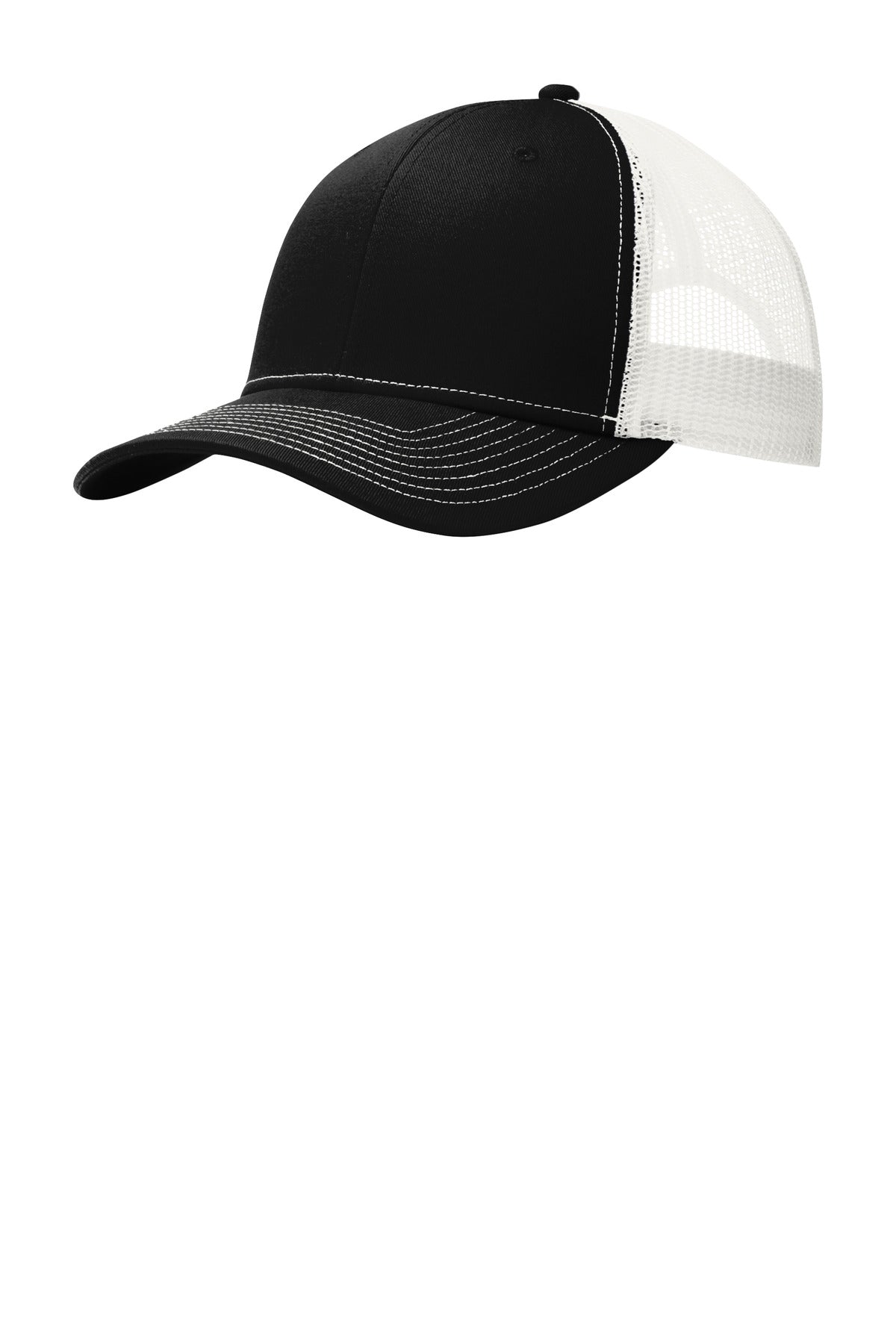 Custom Embroidered Port Authority Caps in Black/ White