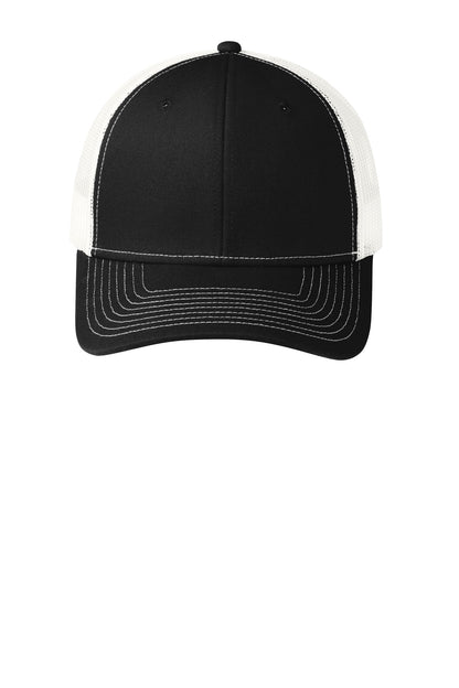 Custom Embroidered Port Authority Caps in Black/ White