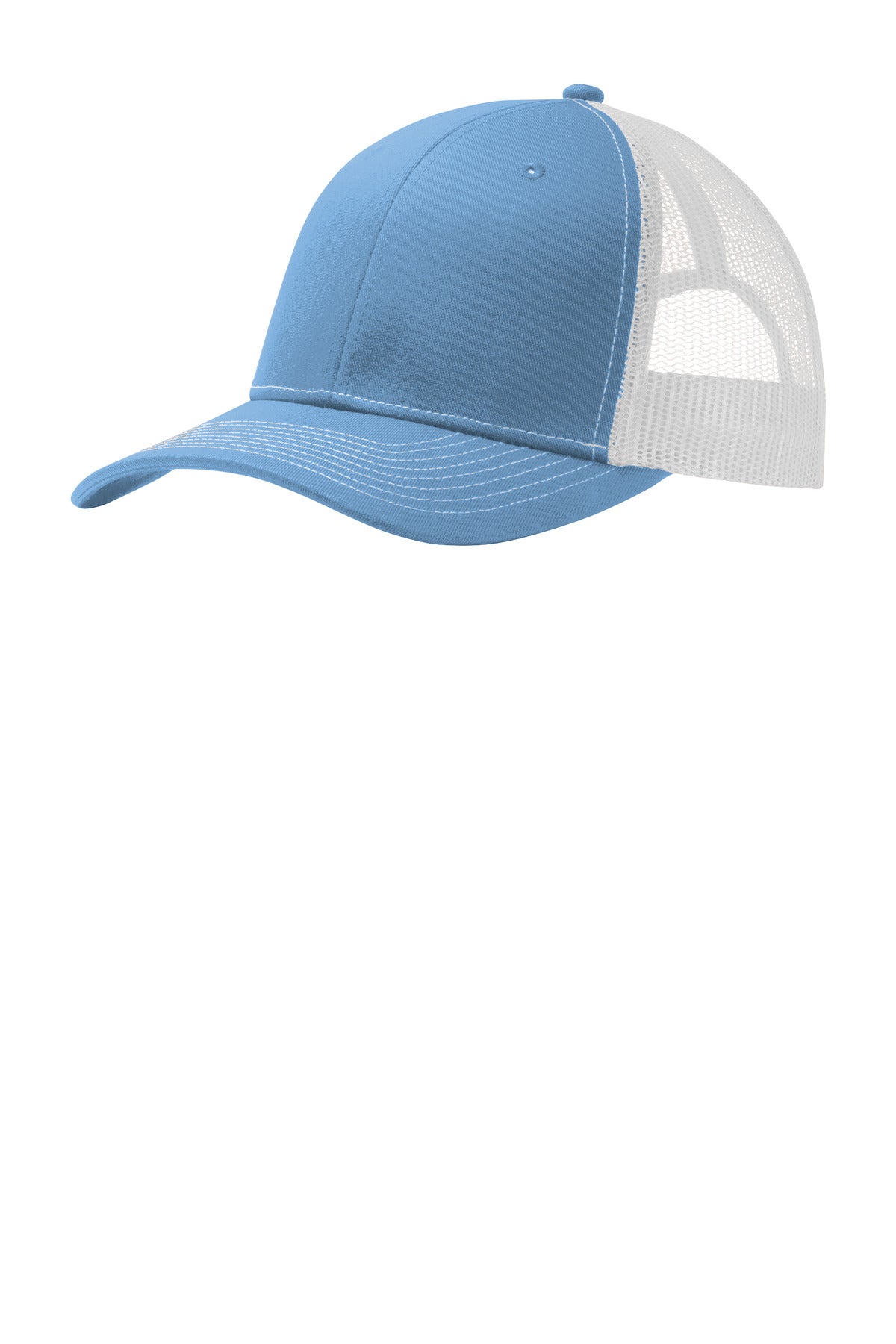 Custom Embroidered Port Authority Caps in Carolina Blue/ White