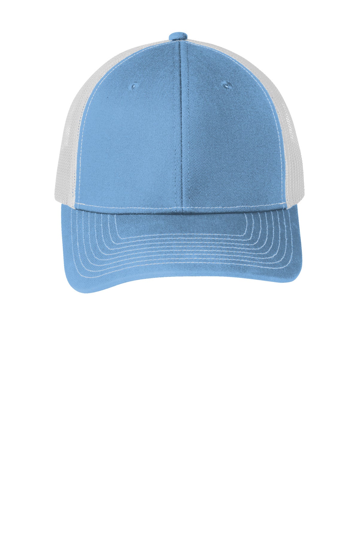 Custom Embroidered Port Authority Caps in Carolina Blue/ White
