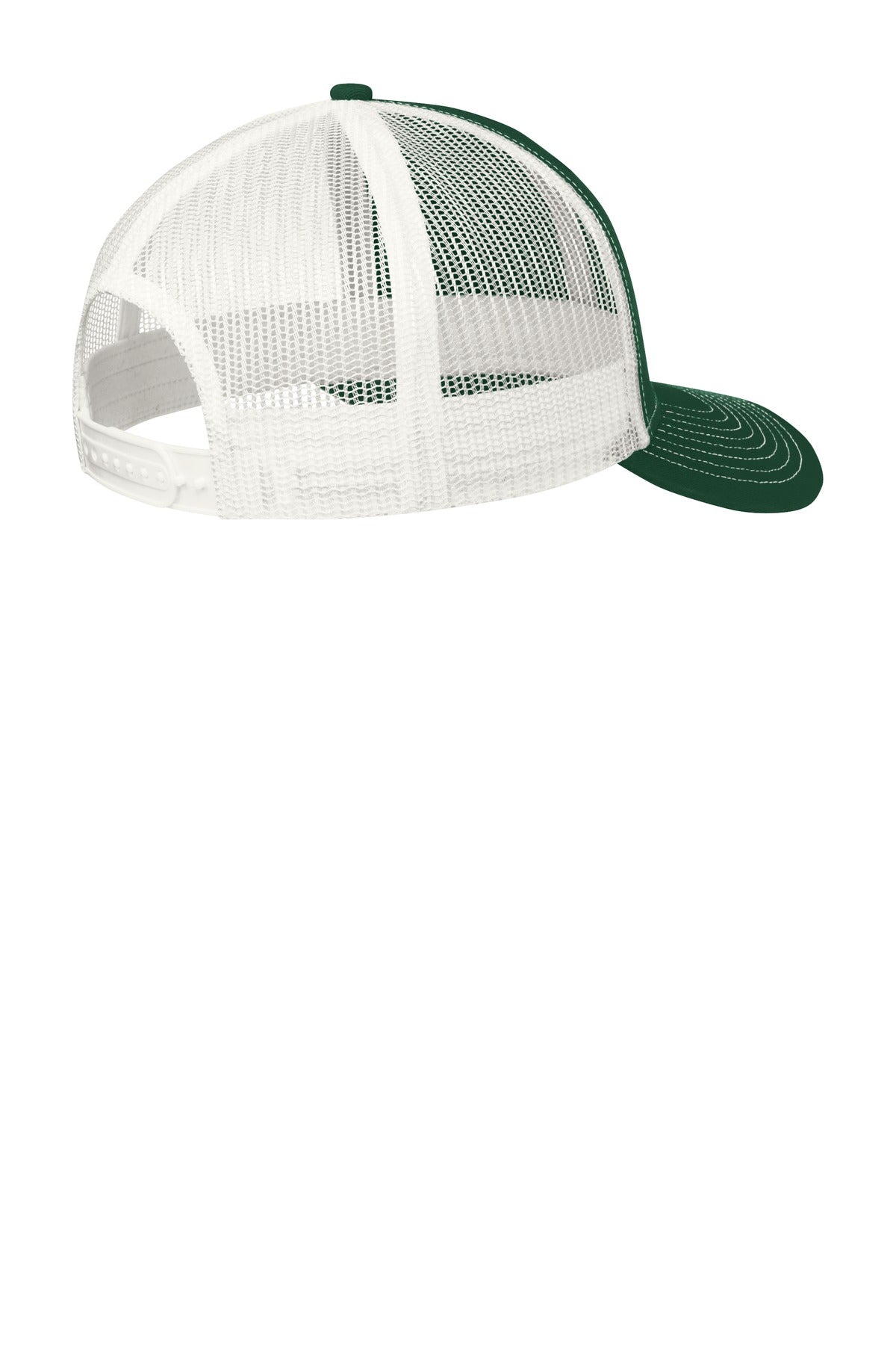 Custom Embroidered Port Authority Caps in Dark Green/ White