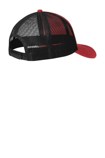 Custom Embroidered Port Authority Caps in Flame Red/ Black