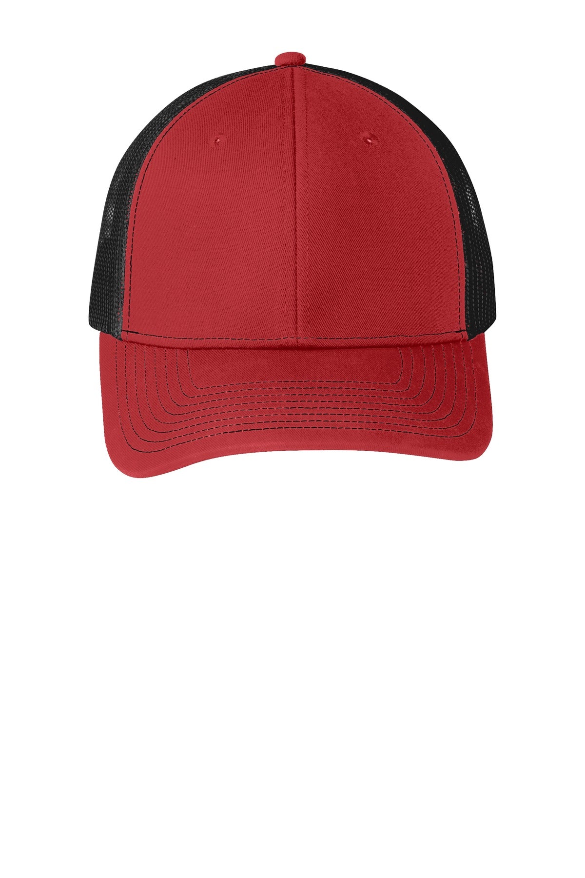 Custom Embroidered Port Authority Caps in Flame Red/ Black
