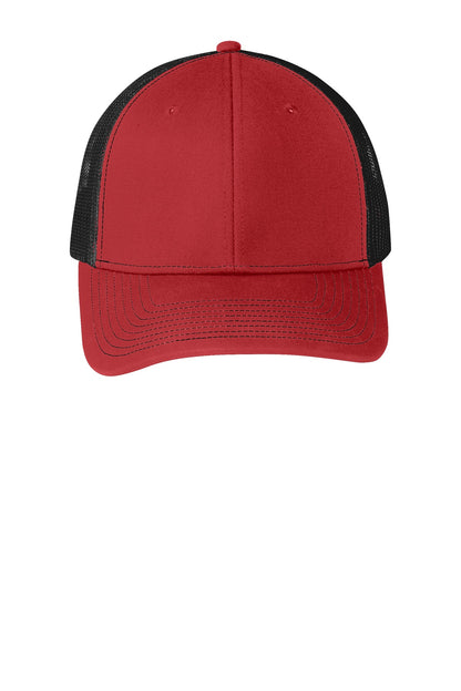Custom Embroidered Port Authority Caps in Flame Red/ Black