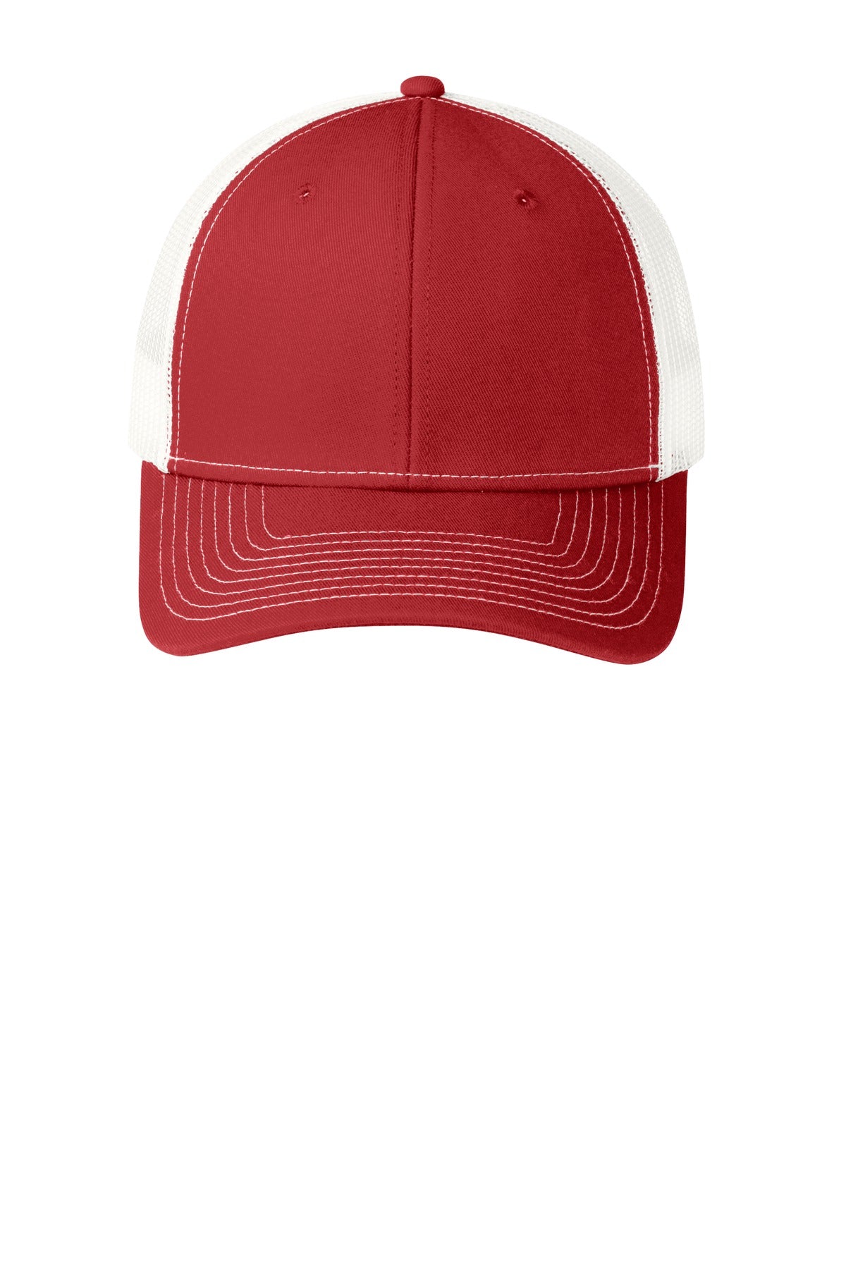 Custom Embroidered Port Authority Caps in Flame Red/ White