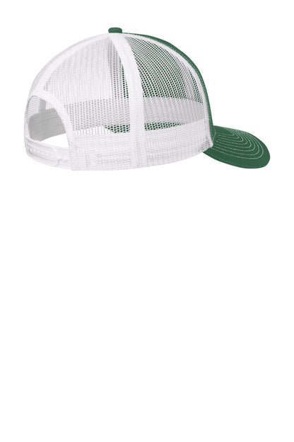 Custom Embroidered Port Authority Caps in Forest Green/ White