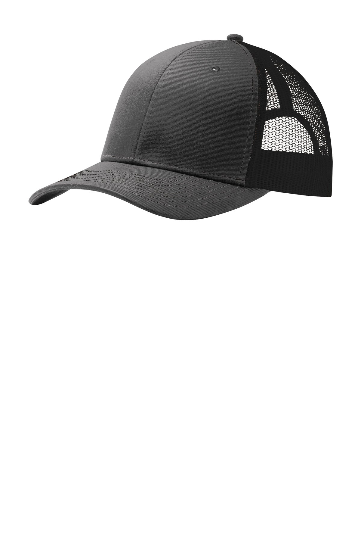 Custom Embroidered Port Authority Caps in Grey Steel/ Black