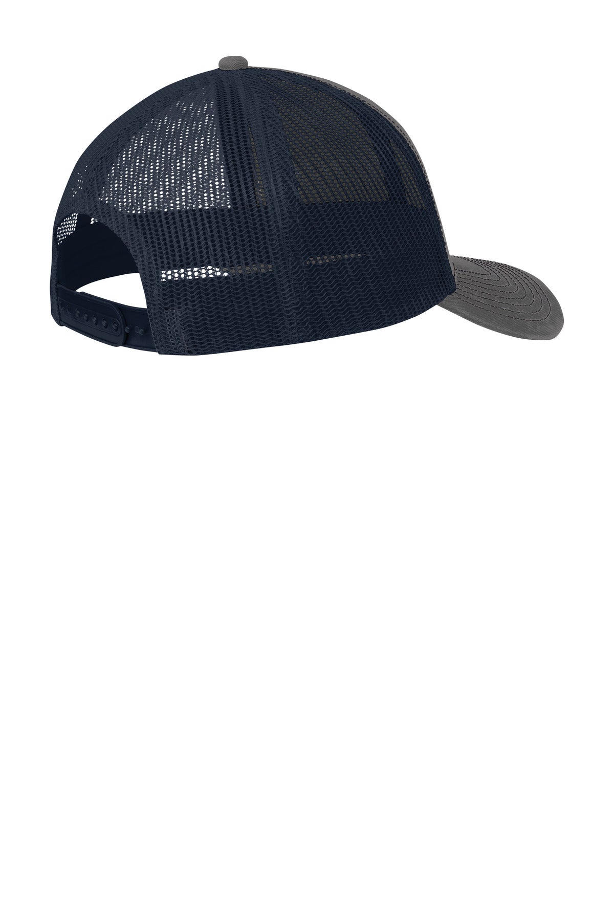 Custom Embroidered Port Authority Caps in Grey Steel/ True Navy