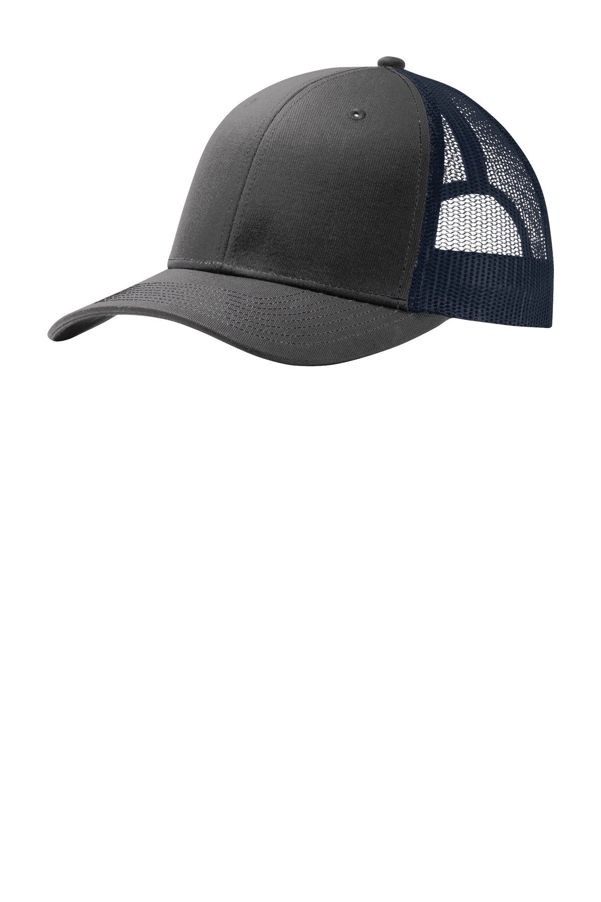 Custom Embroidered Port Authority Caps in Grey Steel/ True Navy