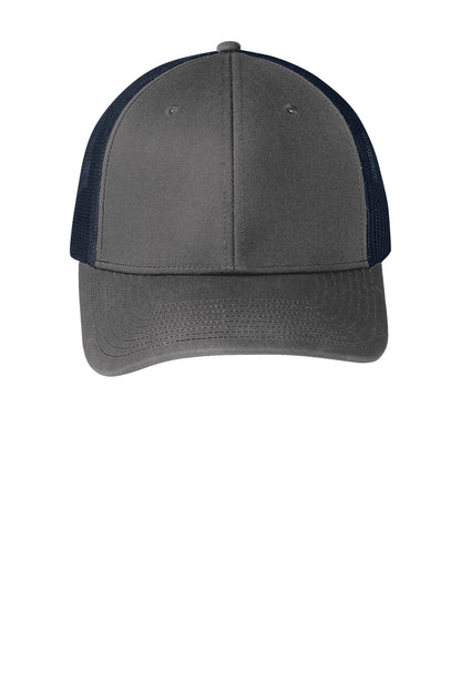 Custom Embroidered Port Authority Caps in Grey Steel/ True Navy