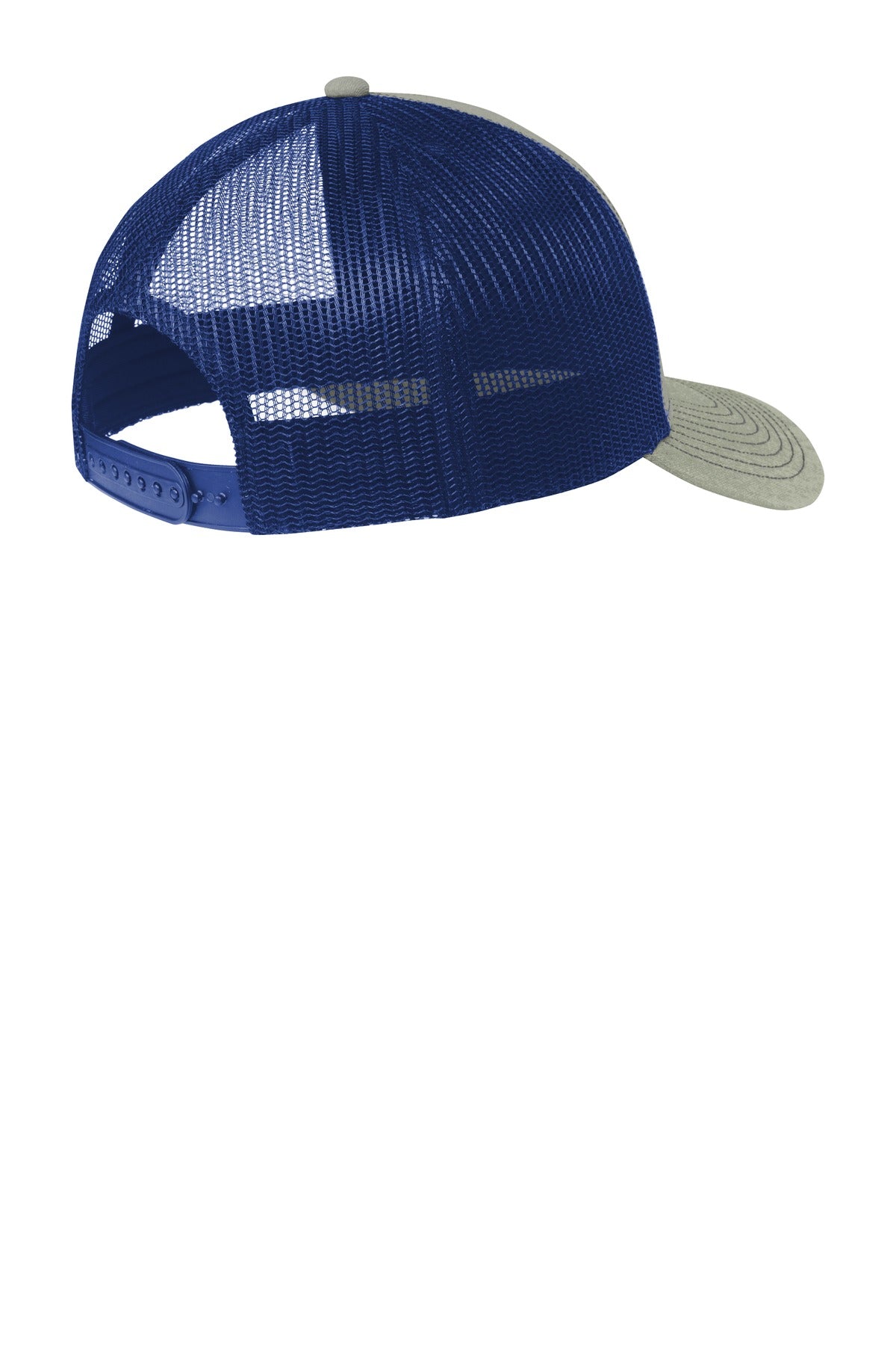 Custom Embroidered Port Authority Caps in Heather Grey/ Patriot Blue