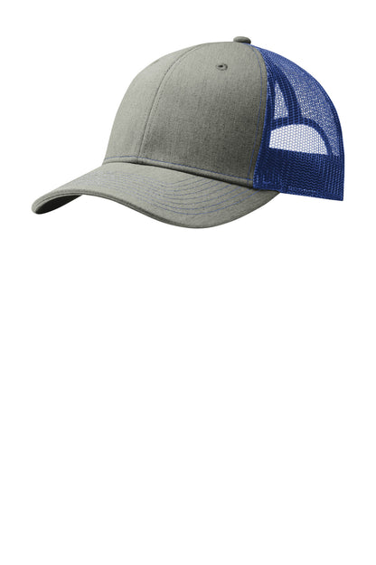 Custom Embroidered Port Authority Caps in Heather Grey/ Patriot Blue