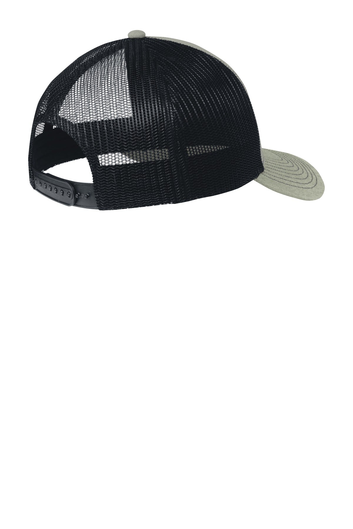 Custom Embroidered Port Authority Caps in Heather Grey/ Rich Navy