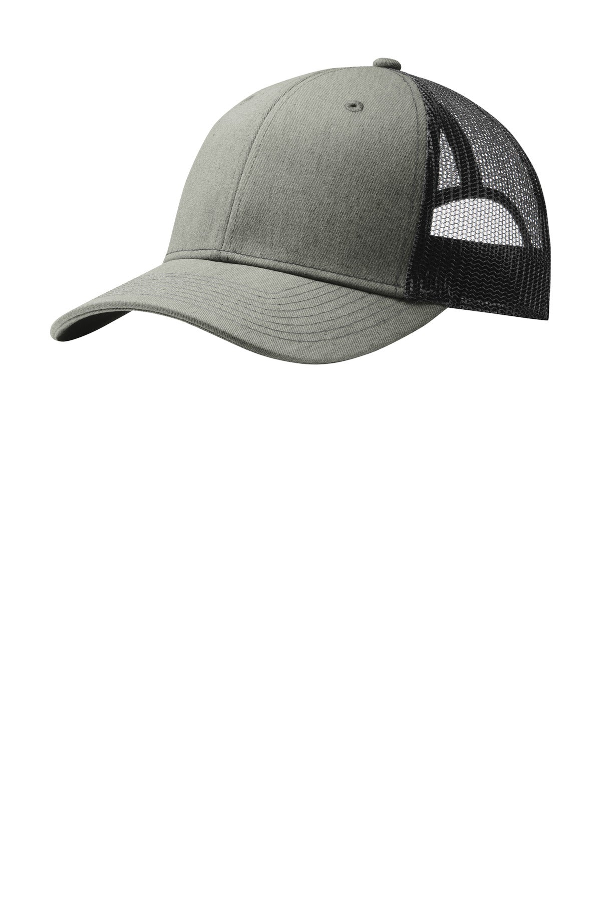Custom Embroidered Port Authority Caps in Heather Grey/ Black