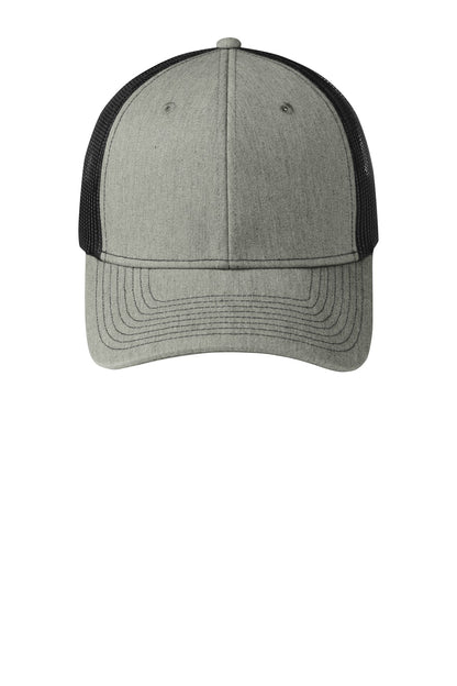 Custom Embroidered Port Authority Caps in Heather Grey/ Black