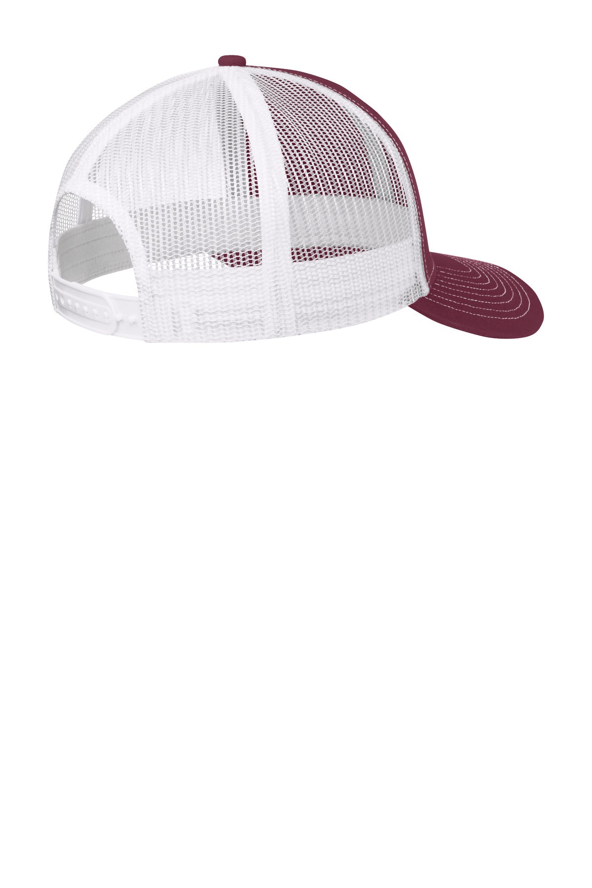 Custom Embroidered Port Authority Caps in Maroon/ White