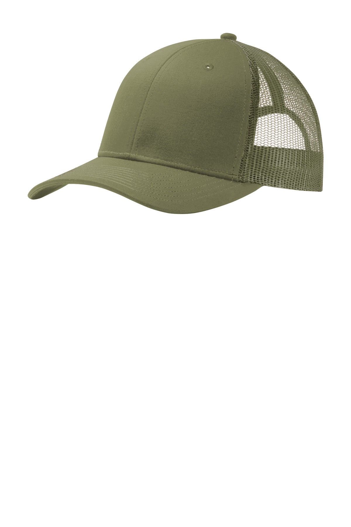 Custom Embroidered Port Authority Caps in Olive Drab Green