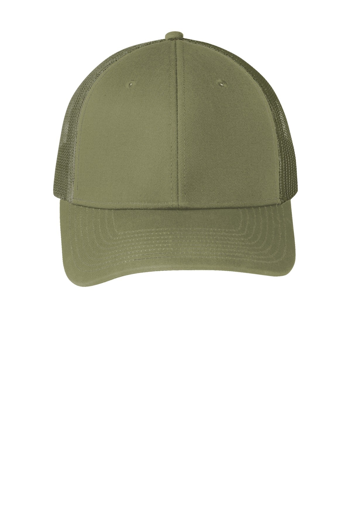 Custom Embroidered Port Authority Caps in Olive Drab Green