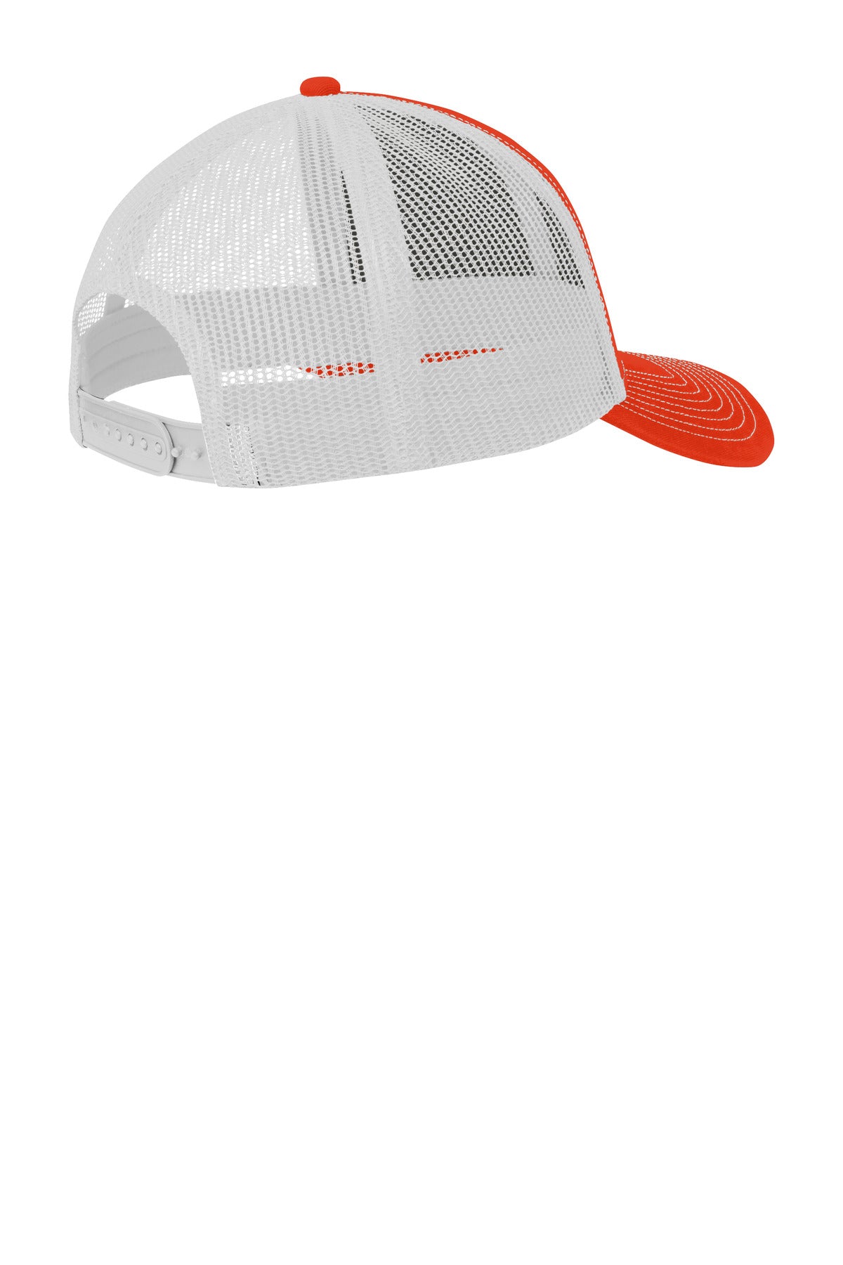 Custom Embroidered Port Authority Caps in Orange/ White