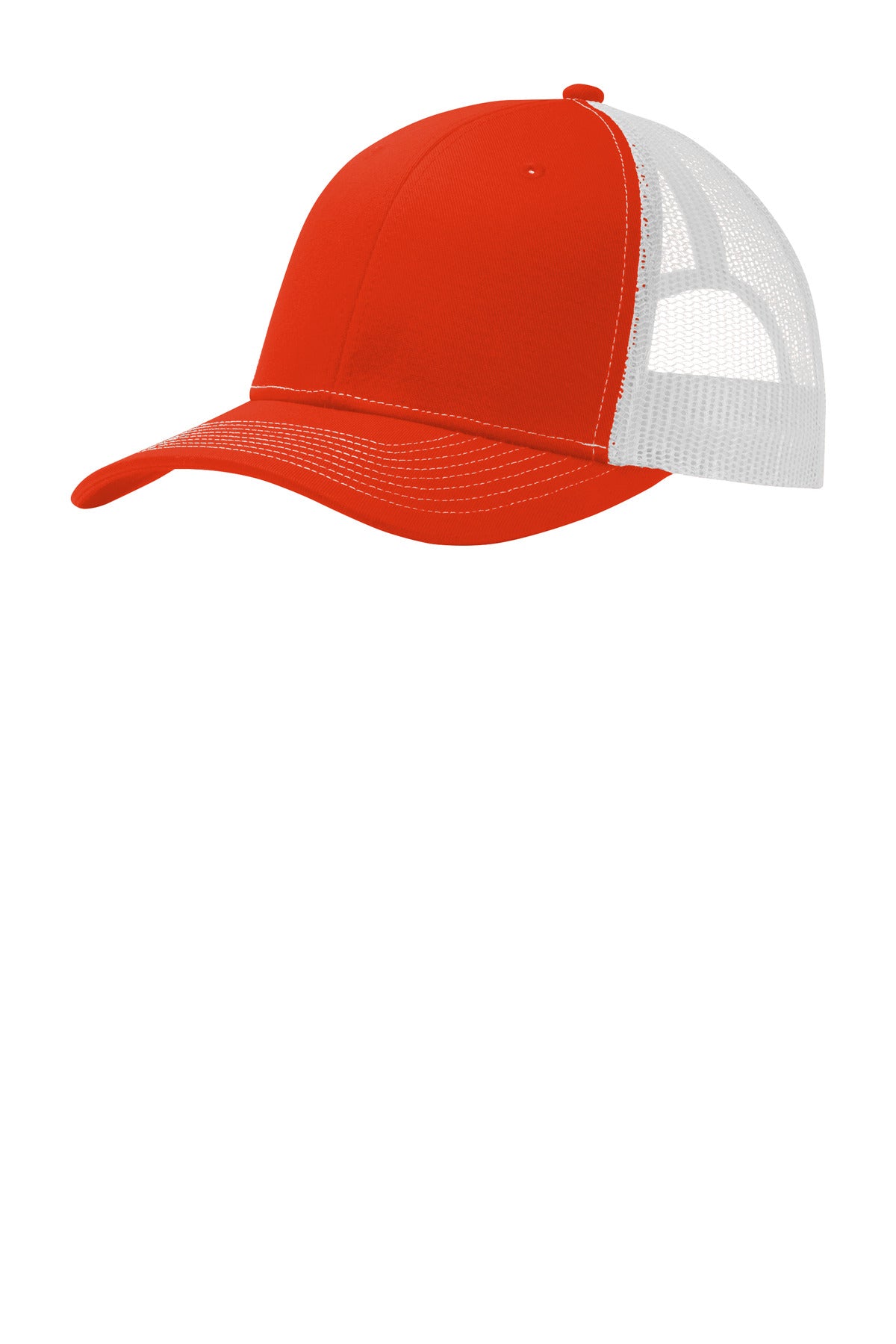Custom Embroidered Port Authority Caps in Orange/ White