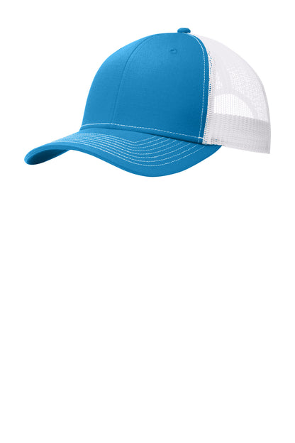 Custom Embroidered Port Authority Caps in Parcel Blue/ White