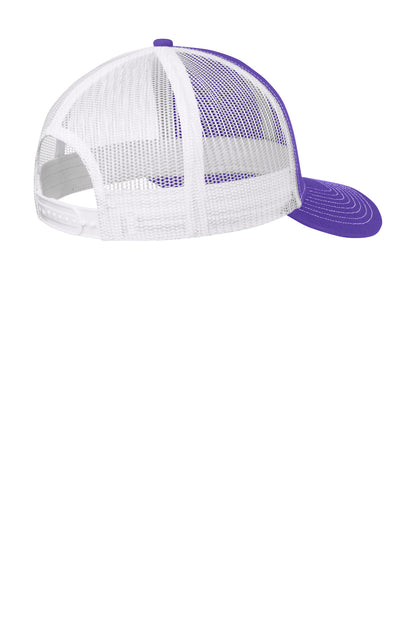Custom Embroidered Port Authority Caps in Purple/ White