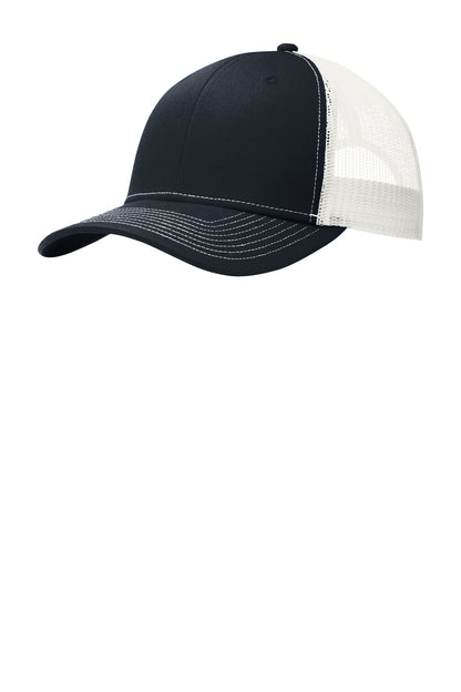 Custom Embroidered Port Authority Caps in Rich Navy/ White