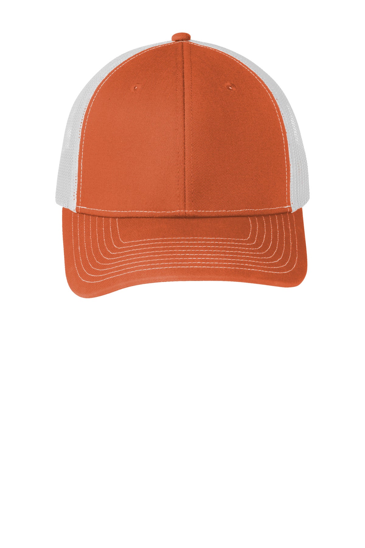 Custom Embroidered Port Authority Caps in Texas Orange/ White