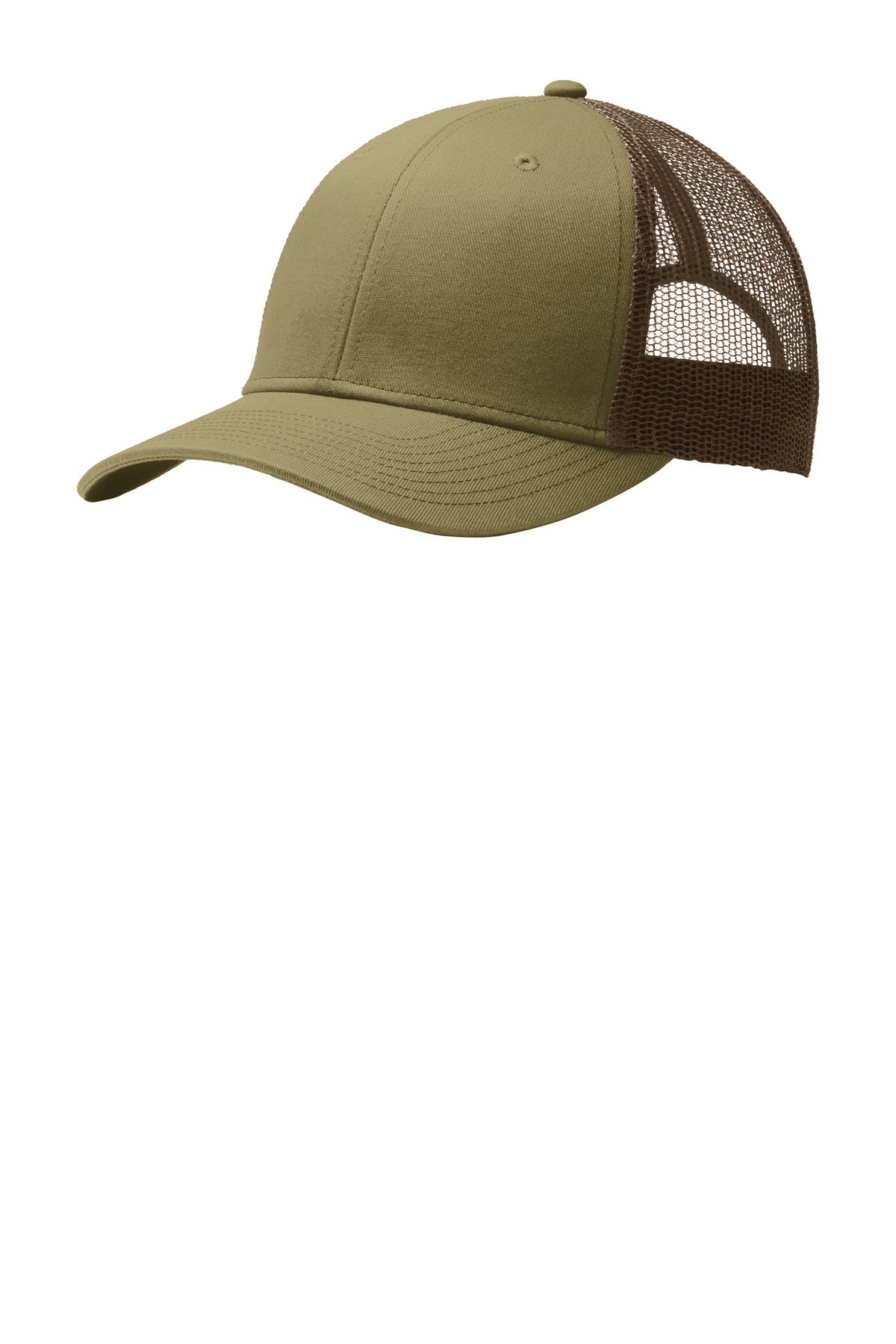 Custom Embroidered Port Authority Caps in True Khaki/ Coffee