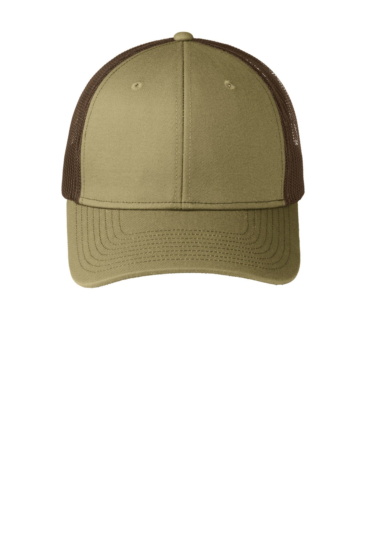 Custom Embroidered Port Authority Caps in True Khaki/ Coffee