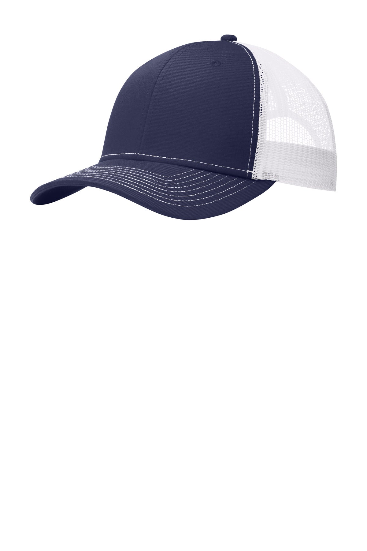 Custom Embroidered Port Authority Caps in True Navy/ White