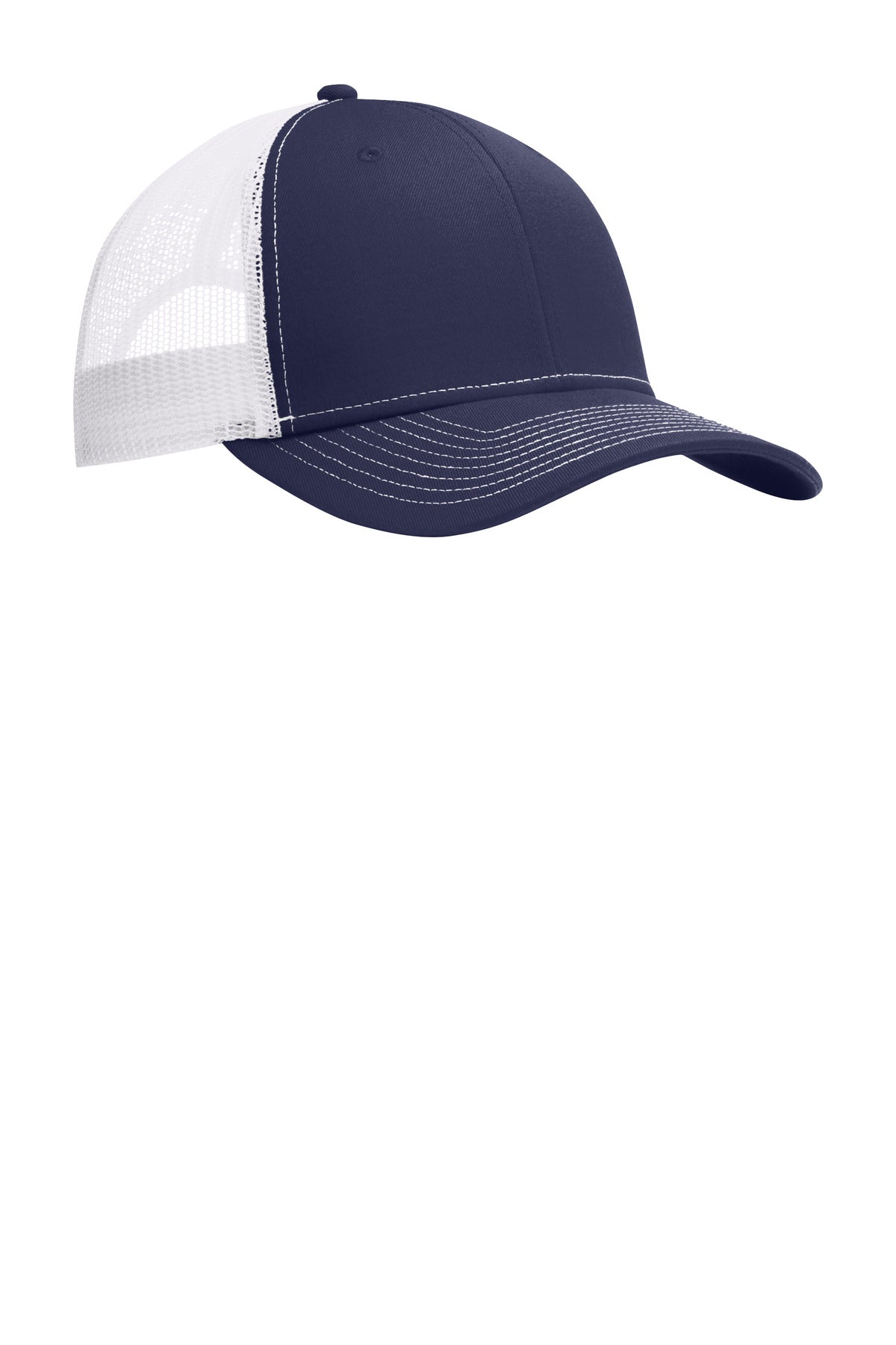 Custom Embroidered Port Authority Caps in True Navy/ White