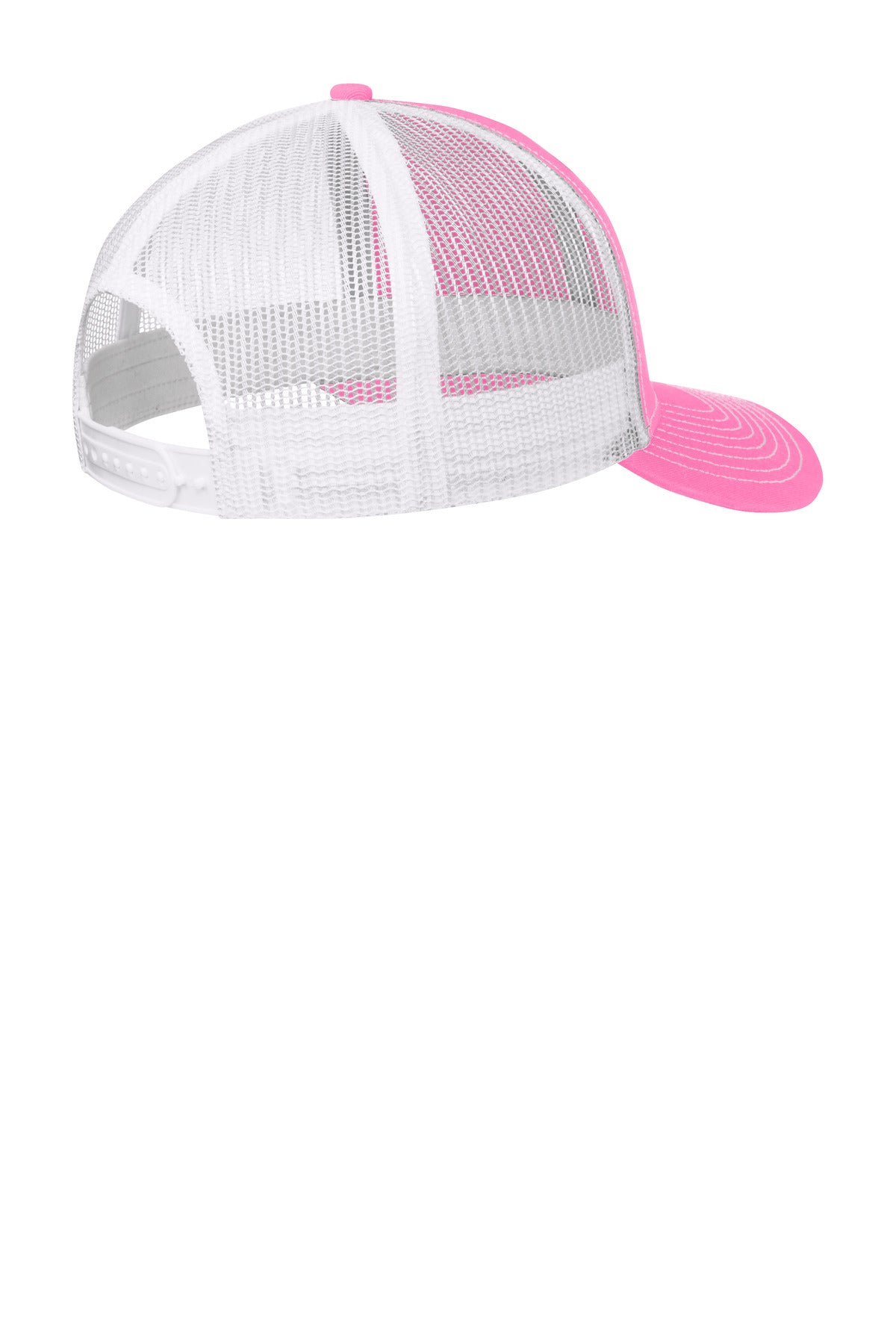 Custom Embroidered Port Authority Caps in True Pink/ White