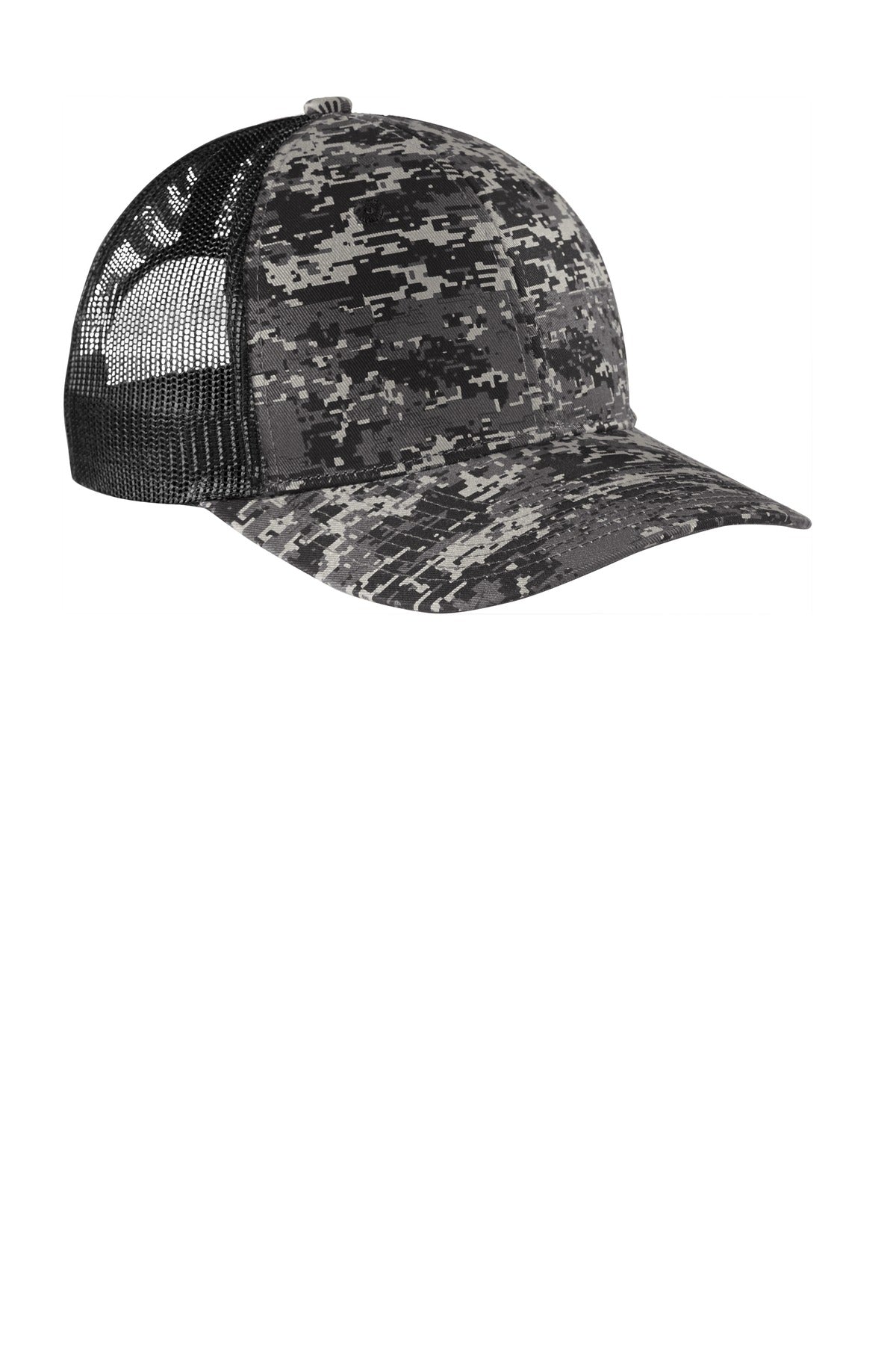 Custom Embroidered Port Authority Caps in Black Digi/ Black