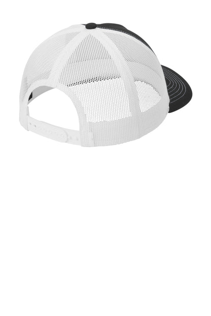 Custom Embroidered Port Authority Caps in Black/ White