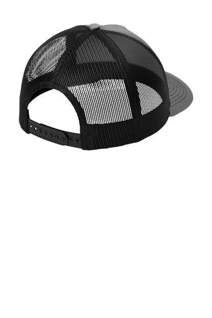 Custom Embroidered Port Authority Caps in Heather Grey/ Black