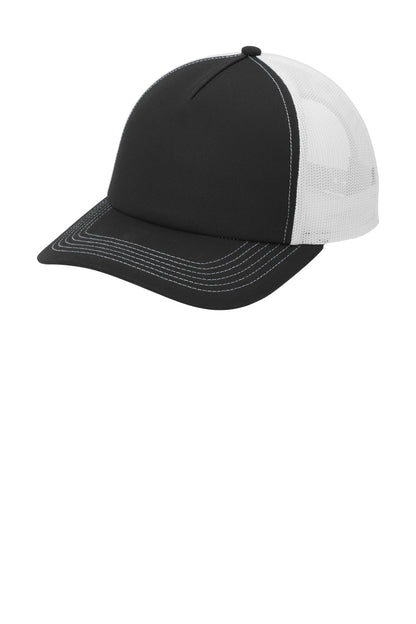 Custom Embroidered Port Authority Caps in Black/ White