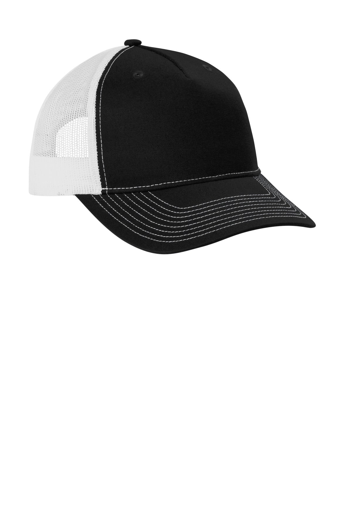 Custom Embroidered Port Authority Caps in Black/ White