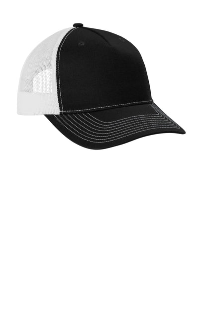 Custom Embroidered Port Authority Caps in Black/ White