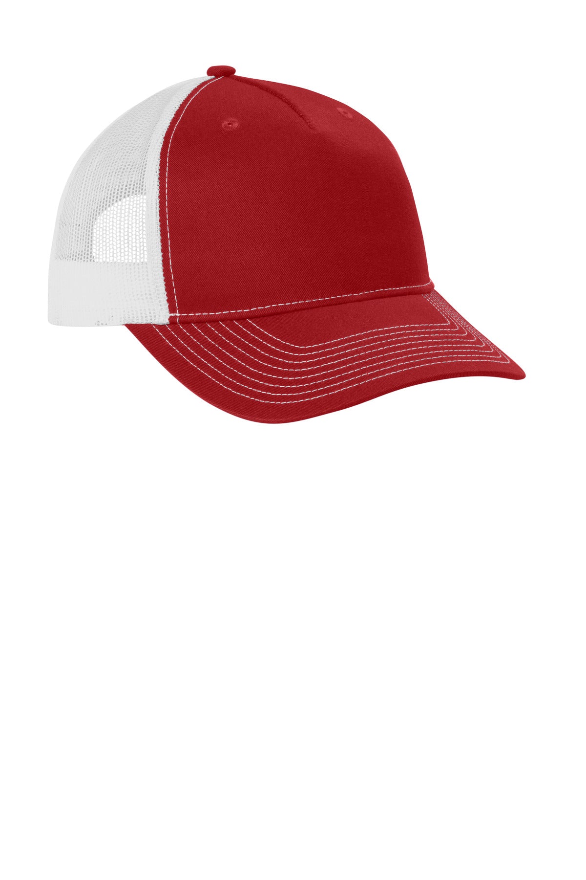 Custom Embroidered Port Authority Caps in Flame Red/ White