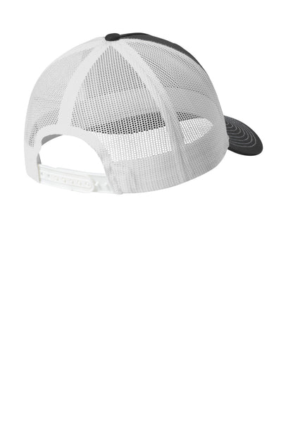 Custom Embroidered Port Authority Caps in Grey Steel/ White
